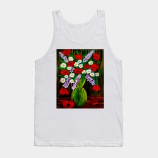 beautiful poppies and daisy's I'm brass and copper vintage vase Tank Top